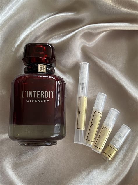 l'interdit givenchy sample|Givenchy rouge interdit notes.